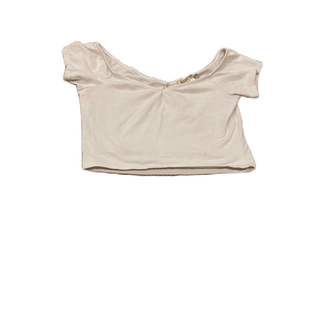 Arden B Women’s White Ruched Crop Top Sz. Medium